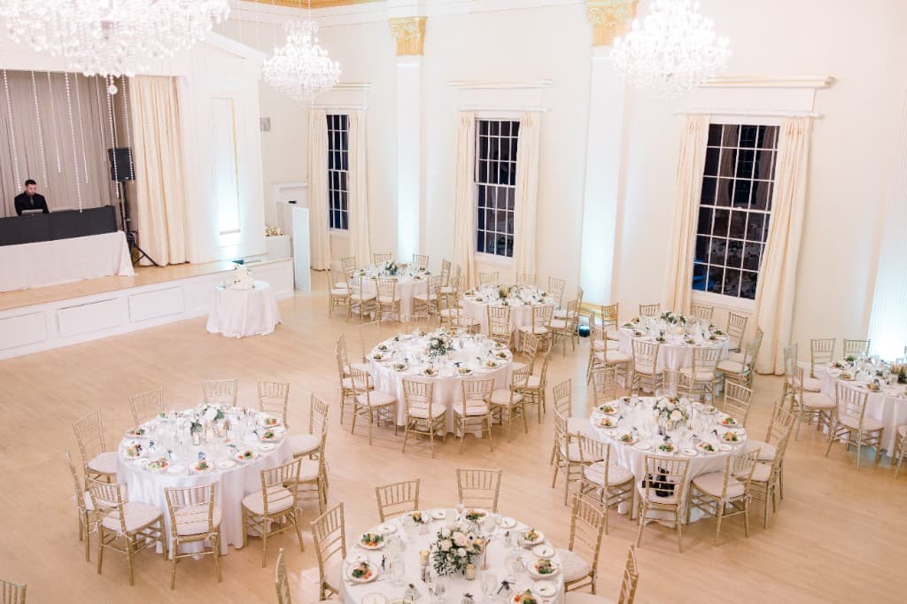 Ballroom night reception at The Commons 1854