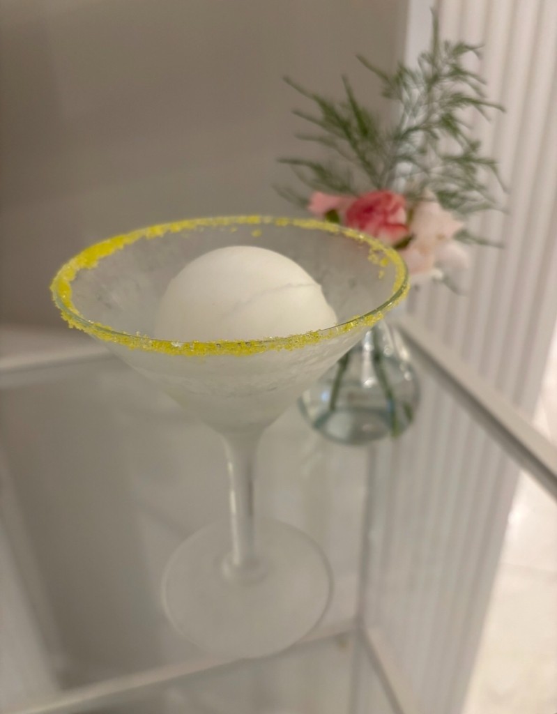 Frozen cocktail with ice sphere at The Commons 1854
