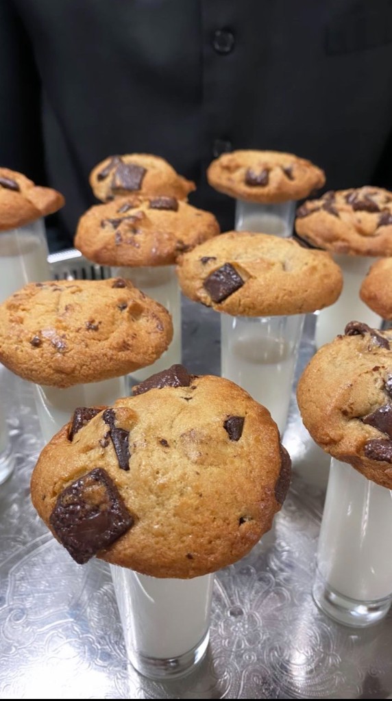 Chocolate chip cookies and milk shots at The Commons 1854