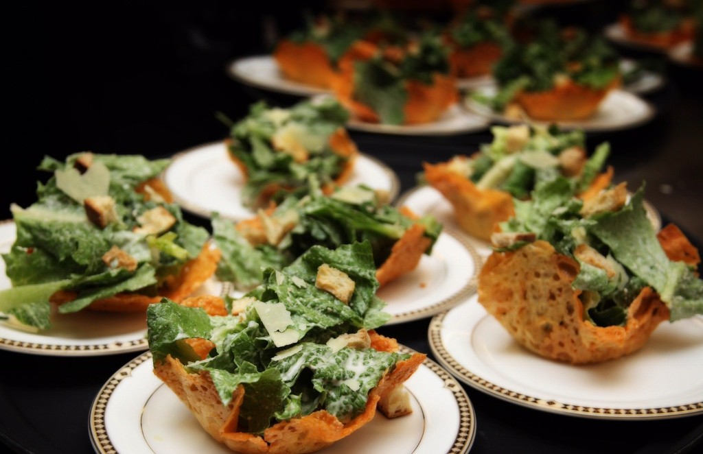 Caesar salad cups at The Commons 1854 cocktail hour