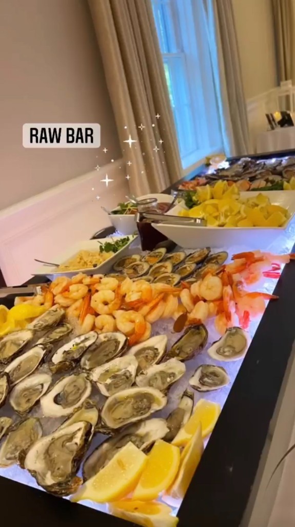Raw bar spread at The Commons 1854 wedding