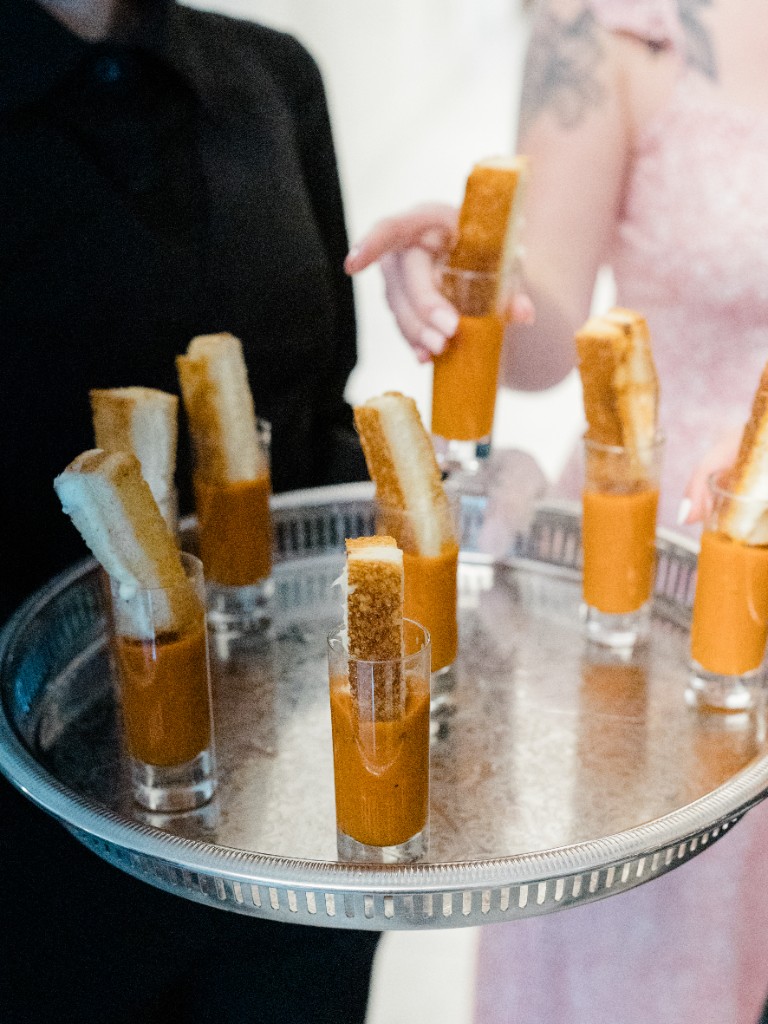 Tomato soup shooters at The Commons 1854 cocktail hour